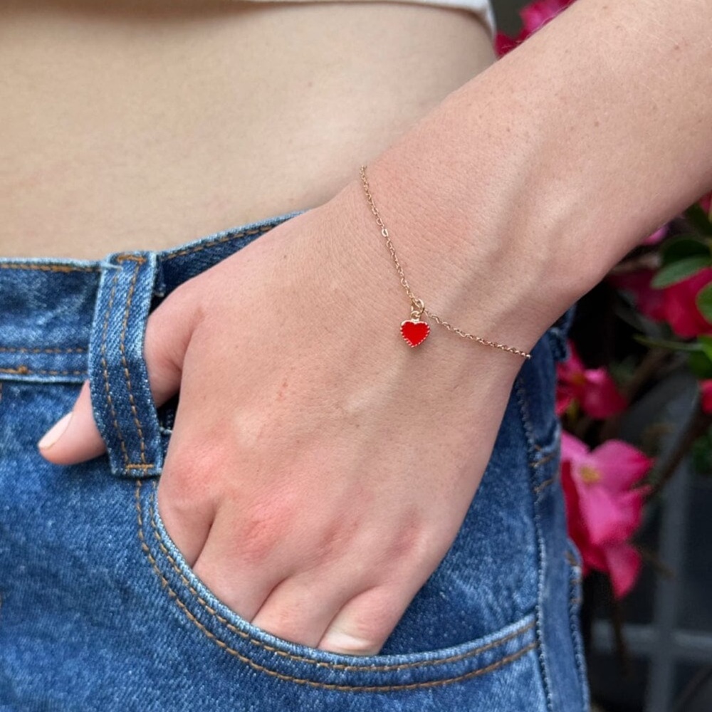 NEW Brandy Melville Red Heart Bracelet ❤️